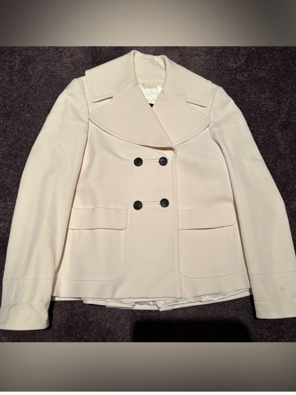 Pink Tartan Cream with Black Button Swing Coat